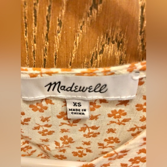 Brand New Madewell Ruffle-Yoke Prairie Top in Cutout Blooms - Picture 8 of 8